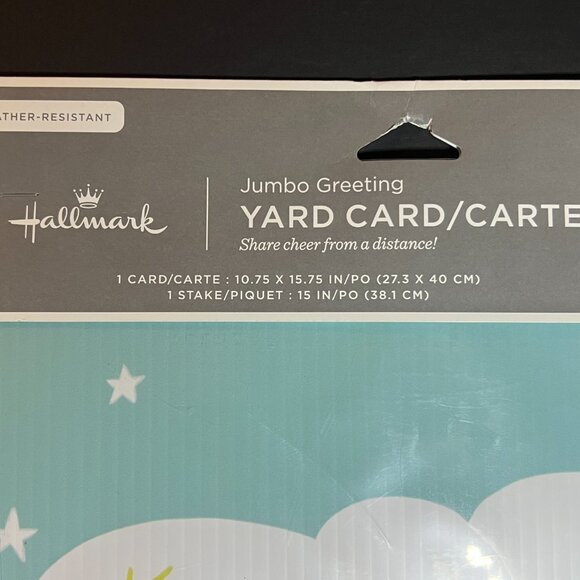 Hallmark Lot of 2 Jumbo Greeting Congrats Weather Resistant Yard Sign Card Stake - Picture 4 of 6